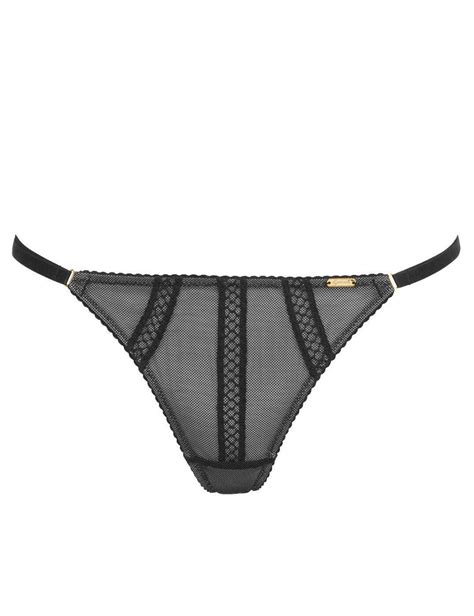 Gossard Shadow Mesh Strappy Thong Sexy Thongs Womens Lingerie 19206 Black Ebay
