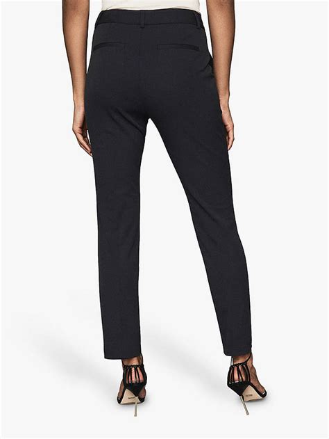 Reiss Joanne Casual Straight Trousers Navy At John Lewis And Partners