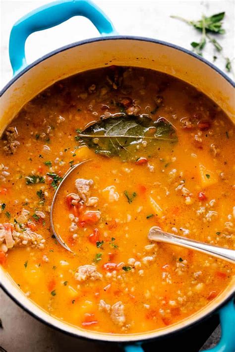 Italian Sausage Butternut Squash Soup Easy Weeknight Recipes