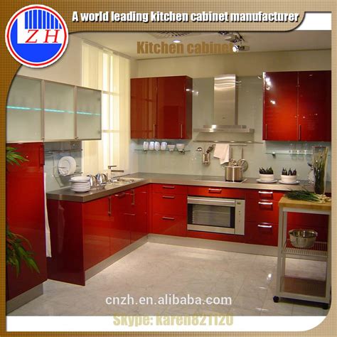 Looking for modern kitchen decorating ideas? High Gloss Red Kitchen Cabinet Acrylic Door - Cute Homes ...