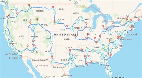 This Map Shows The Ultimate Us Road Trip Mental Floss All In One Photos