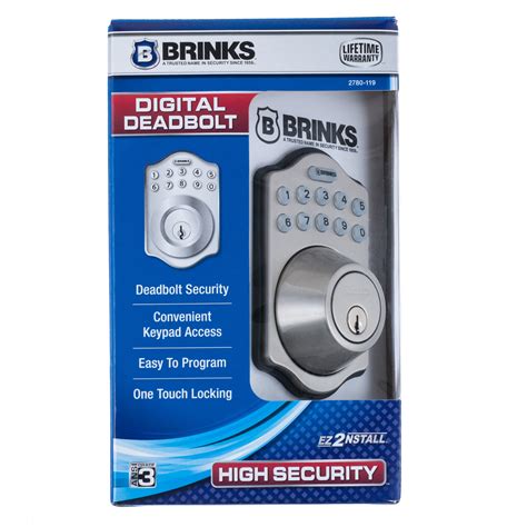 Brinks Digital Deadbolt Backlit Keypad Easy to Program. Satin Nickel *BRAND NEW* 39208221665 | eBay
