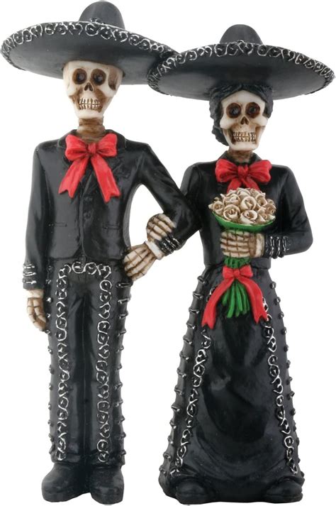 Summit Day Of The Dead Bride And Groom Wedding Mariachi Skeleton Couple Collectible