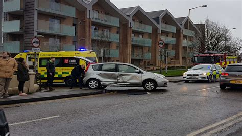 Crash In Canterbury Road Ashford Town Centre