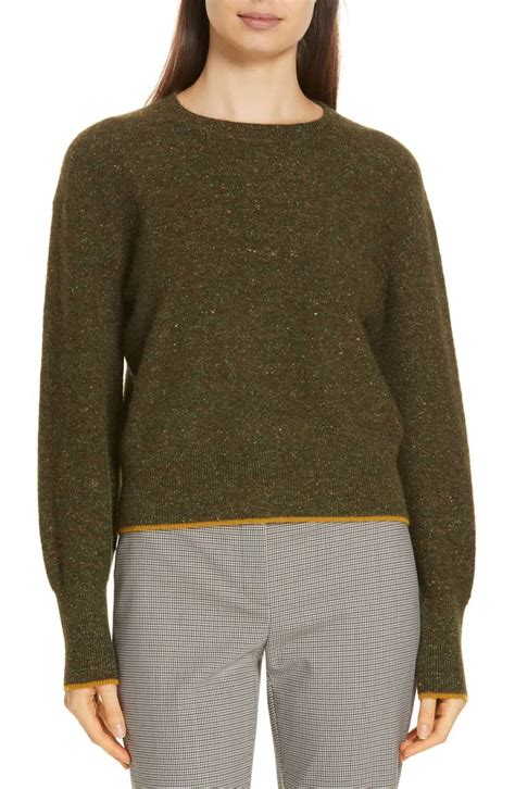 Tweed Knit Sweater Main Color Green Cypress Tweed Sweaters Online