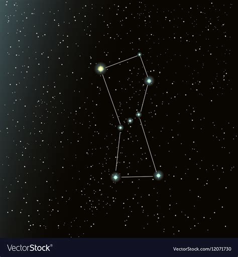 Orion Constellation In Night Sky Royalty Free Vector Image