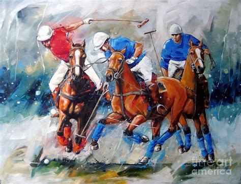 Polo Painting By Momin Khan Horse Canvas Painting Horse Painting