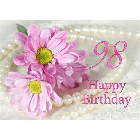98th Birthday Card With Daisies Greeting Card By Super Cards Cafepress