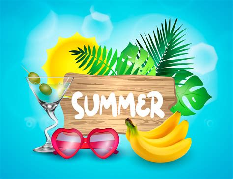 Summer Time Vector Banner Design 485123 Vector Art At Vecteezy