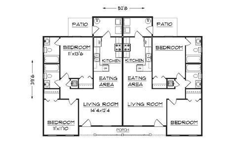 Duplex Plan Floor Jhmrad 61632
