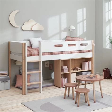 Ikea hack stora anderung von 140 x 200 cm auf 110 x 200 cm und umbau der treppe ikea ikea bett ikea hack. Flexa NOR halbhohes Bett mit senkrechter Leiter | Kinder ...