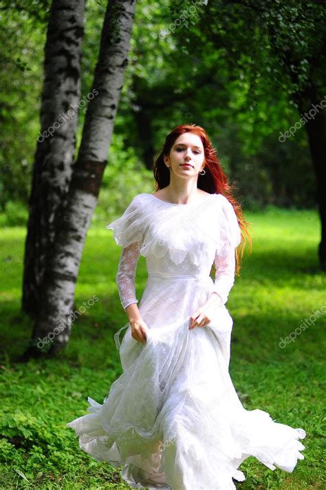 Woman In White Dress — Stock Photo © Evdoha 4455160