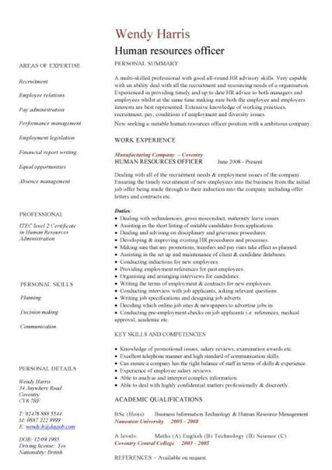 Your modern professional cv ready in 10 minutes‎. Human resources officer CV sample