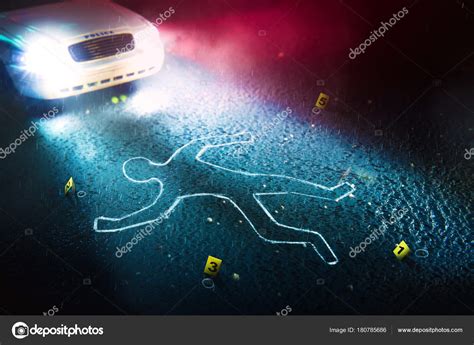 Fresh Crime Scene With Body Silhouette Stock Photo By ©fergregory 180785686