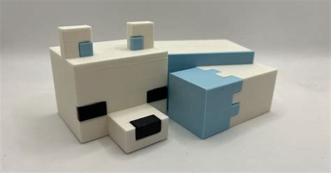 Sleeping Arctic Fox Minecraft By Prusa Printer Download Free Stl