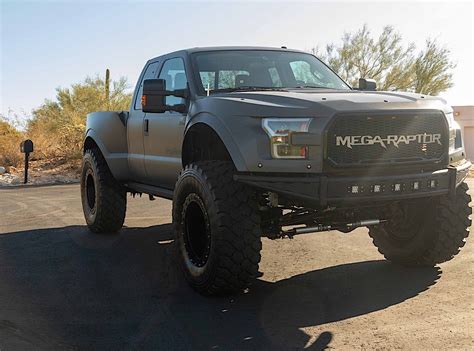 Lifted 2016 Ford F 250 Megaraptor Looks Insane On Massive Michelin