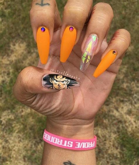 Nail appears in dragon ball z. Dragon Ball Z | Coffin nails designs, Nails, Coffin nails long