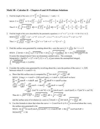 Math 1b—calculus Ii