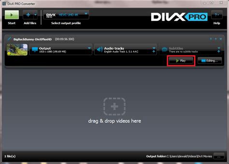 How To Use The Divx Converters Play Button Divx