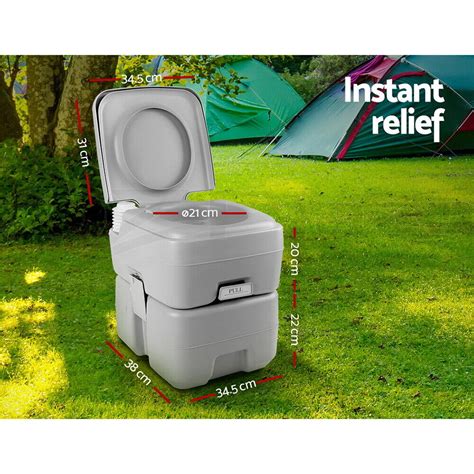 Weisshorn 20l Portable Camping Toilet Flush Outdoor Potty Caravan