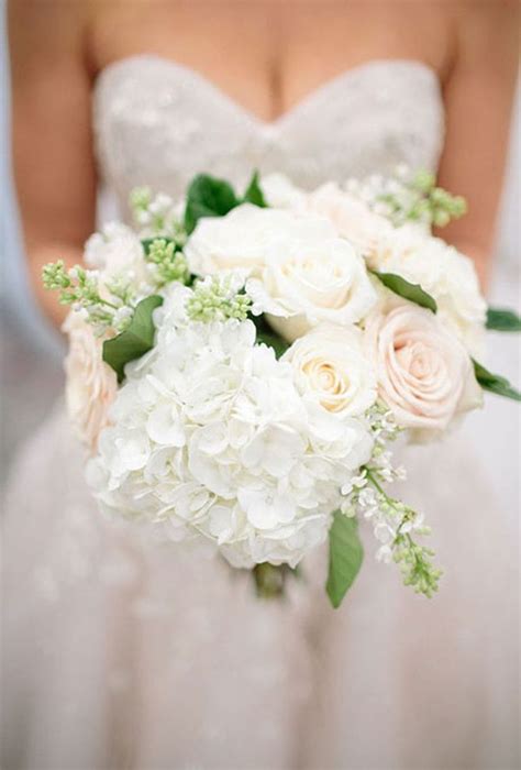 22 Gorgeous Hydrangea Wedding Bouquets White Bridal Bouquet