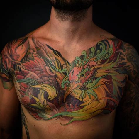 Chronic Ink Tattoo Toronto Tattoo Full Chest Phoenix Tattoo Completed By Tristen Tato