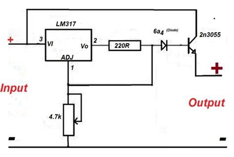 Variable Voltage Power Supply Using The Lm317t