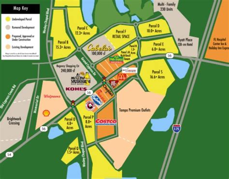 Pasco County Florida Tampa Premium Outlets Map Pasco County