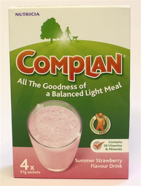 Complan Strawberry Flavour 4 Sachets 4 X 57g Online Pharmacy Uk