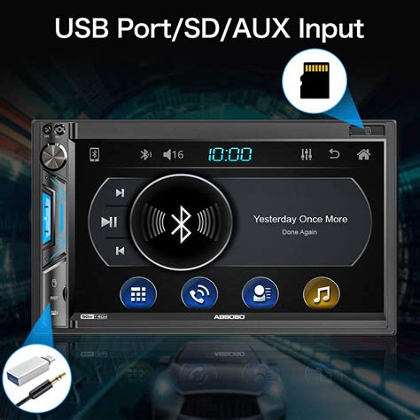 Buy Double Din Car Stereo System Absoso 7 Inch Hd Touchscreen Mp5 Car