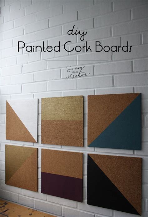 Organize In Style With These Diy Painted Cork Boards From Living Your
