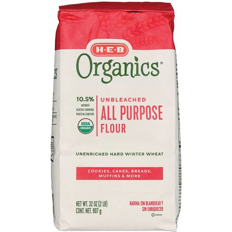 H E B Organics Unbleached All Purpose Flour Shop Flour At H E B