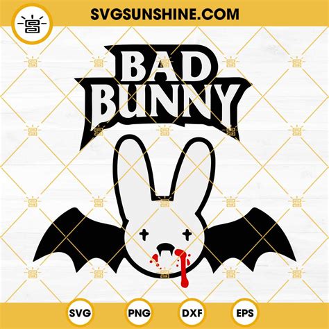 Bad Bunny Logo Frankenstein Monster Svg Bad Bunny Logo Halloween Svg Png Dxf Eps Cricut Mail