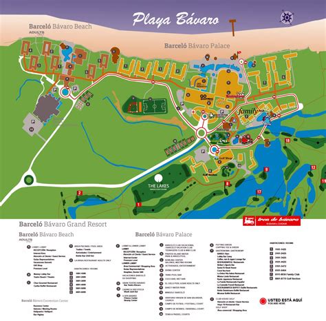 Resort Map Barcelo Bavaro Palace Punta Cana Dr