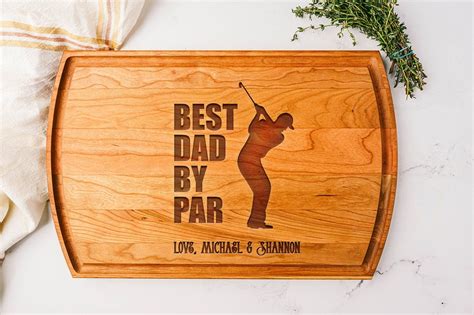 Fathers Day Golf Ts Best Dad By Par Chopping Block Etsy