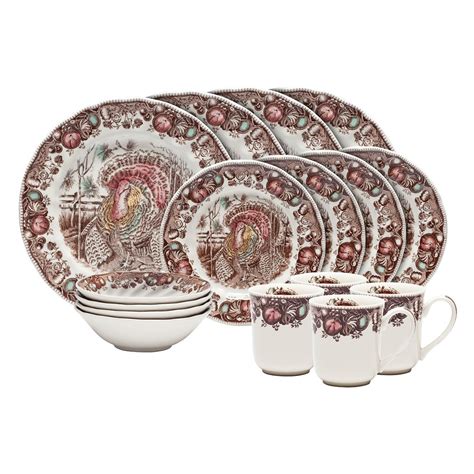 Johnson Brothers 16 Piece His Majesty Thanksgiving Fall Dinner Set