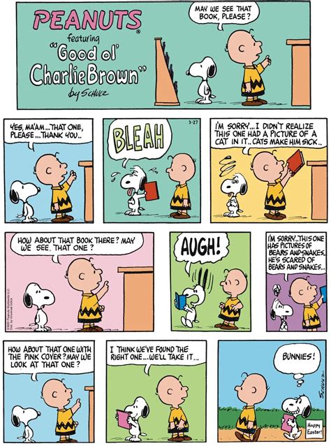 Peanuts Comic Strip March 27 2016 On Peanuts Comic Strip