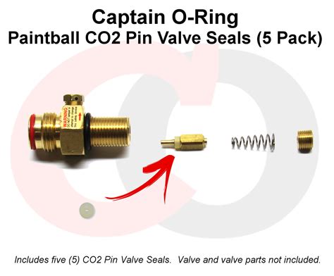 Co2 Internal Pin Valve Seals 5 Pack