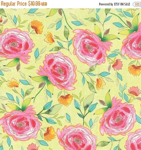 On Sale Lite Green Roses Fleurologie Fabric By Quiltsfabricandmore