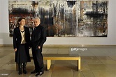 German painter Gerhard Richter and his wife Sabine Moritz pose in front ...