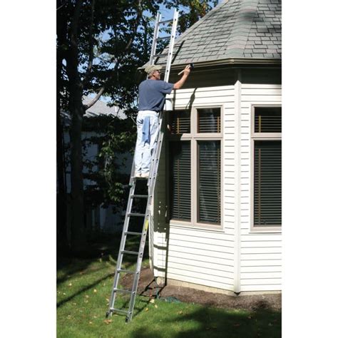 Werner Type Ii Aluminum D Rung Extension Ladder 20 Ft By Werner At