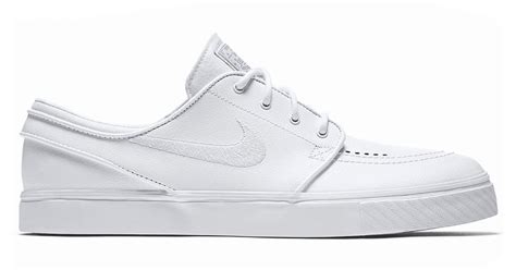 Nike Sb Zoom Stefan Janoski Leather In White For Men Lyst Uk