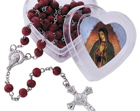 Our Lady Of Guadalupe Rose Scented Rosary With Heart Case Etsy
