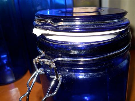 Cobalt Blue Glass Canister Set Apothecary Jars