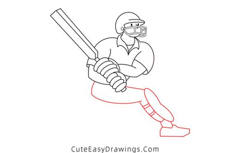 How To Draw A Cricketer Step By Step Cute Easy Drawings
