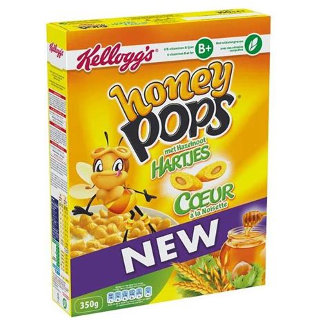Kelloggs Honey Pops Hartjes 350g