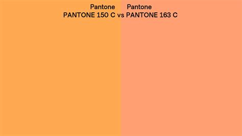 Pantone 150 C Vs Pantone 163 C Side By Side Comparison