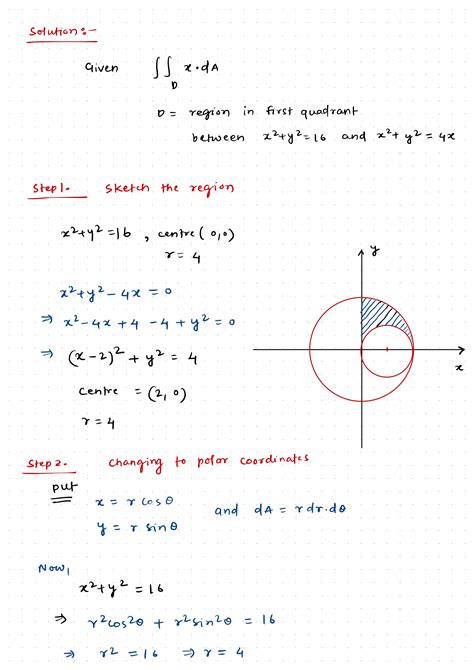 Solved Evaluate The Given Integral By Changing To Polar Coordinates