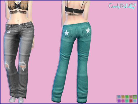 Candydoll Trendy Jeans By Divadelic06 Sims 4 Female Clothes