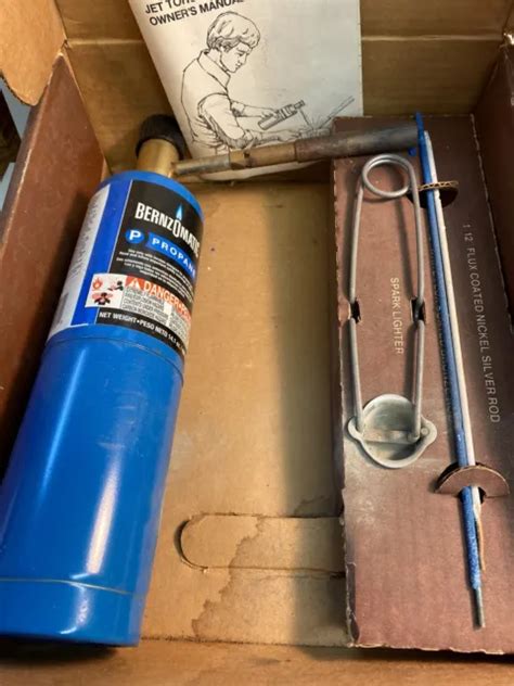 Vintage Bernz O Matic Torch Ii Model Jt 77 In Original Box With Manual